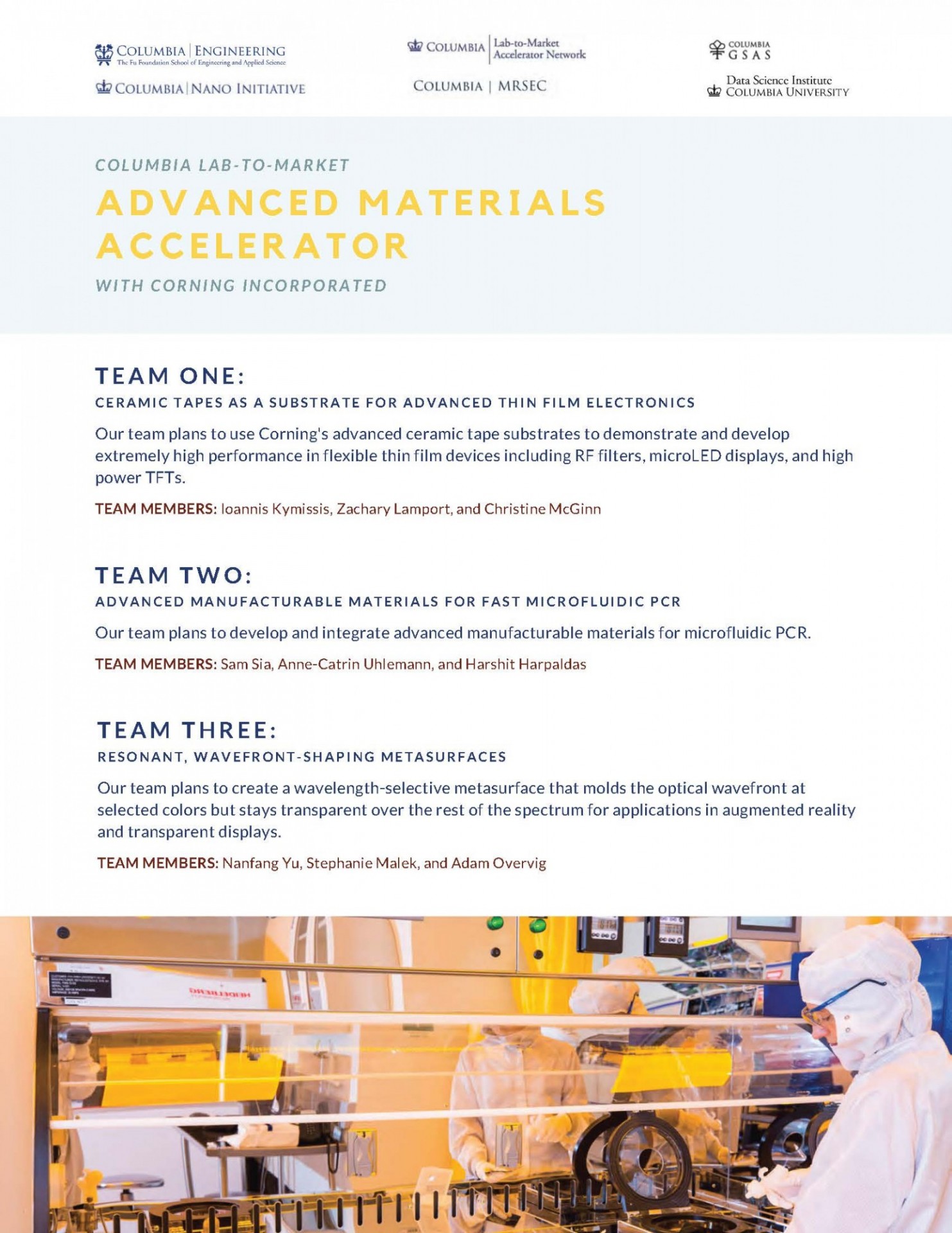 Corning 1-pager